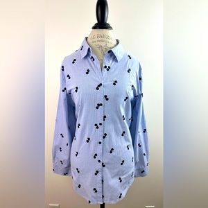 Karl Lagerfeld Paris Sunglasses Embroidered Blouse